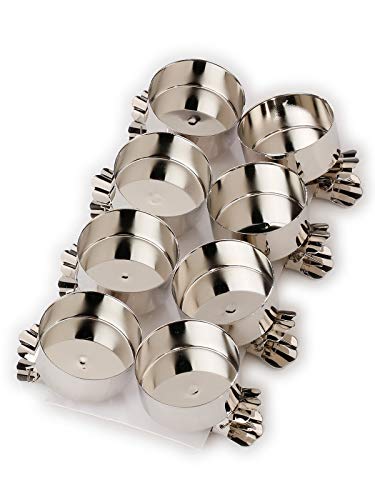 Inge Christmas Goods Clip-Teelichthalter Silber | 8 STK. Metall Teelichtclips 5 cm | Teelicht Weihnachten Weihnachtsbaum von Inge-glas