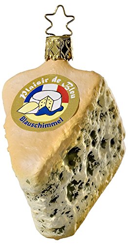 Inge Glas Christbaumschmuck Käse Roquefort von INGE-Glas Manufaktur