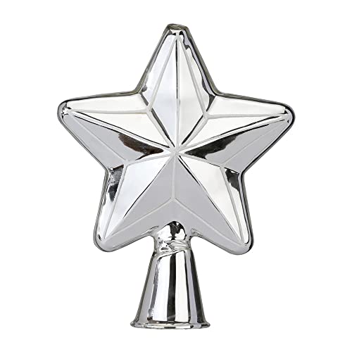 Inge Glas Magic Christbaumspitze Stern-Form | Formspitze aus Glas | Weihnachtsbaumspitze (Frosty Silver | Silber) von Inge-glas