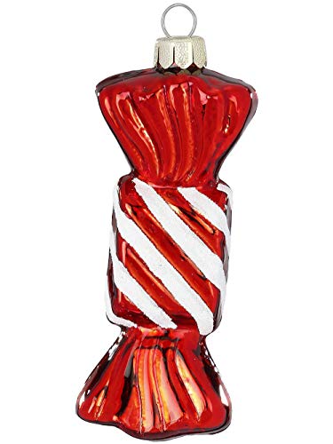 Inge Glas Magic Weihnachtskugel Bonbon | Christbaumkugel 64487H120 | Christbaumschmuck Süßigkeit Weihnachtsbaumkugel (rot rechteckig) von Inge-glas