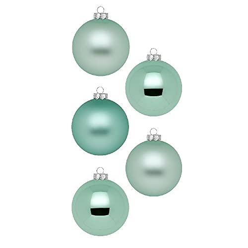 Inge Glas Weihnachtskugeln | Schöne Christbaumkugeln aus Glas | 20 Kugeln in Karton-Box | Christbaumschmuck Weihnachtsbaumschmuck Weihnachtsbaumkugeln (Winter Jade | Mint Glanz/matt) von Inge-glas