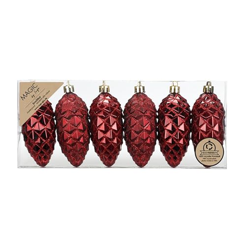 Inge-glas Christbaumschmuck Zapfen 9cm Kunststoff 8er Set - matt & glänzend mit Glitzer - bruchsichere Christbaumkugeln für Weihnachtsbaum - Weihnachtskugeln & Weihnachtsbaumschmuck - Morello Cherry Inge-glas Christbaumschmuck Zapfen 9cm Kunststoff 8er Set - matt & glänzend mit Glitzer - bruchsichere Christbaumkugeln für Weihnachtsbaum - Weihnachtskugeln & Weihnachtsbaumschmuck - Morello Cherry von Inge-glas