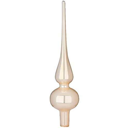 Inge-glas Christbaumspitze 26cm | Weihnachtsbaumspitze aus Glas | Hochwertige Spitze für den Weihnachtsbaum Weihnachten (Champagner Opal) von Inge-glas