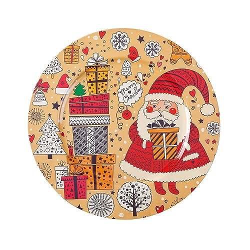 Inge-glas Dekoteller Weihnachtsteller Santa Claus Motiv 33cm - Kunststoff Runder bunter Platzteller - Tischdeko Dekoschale Wohnzimmerdeko Weihnachten & Nikolausstiefel - Alternative Inge-glas Dekoteller Weihnachtsteller Santa Claus Motiv 33cm - Kunststoff Runder bunter Platzteller - Tischdeko Dekoschale Wohnzimmerdeko Weihnachten & Nikolausstiefel - Alternative von Inge-glas