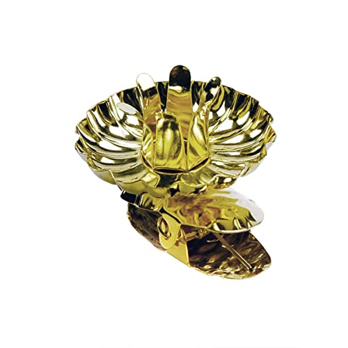 Inge-glas Kerzenhalter-Clip Metall 4 cm 10 STK | Clips Weihnachtsbaum Kerzen Weihnachten zum Anklemmen | (Gold) von Inge-glas