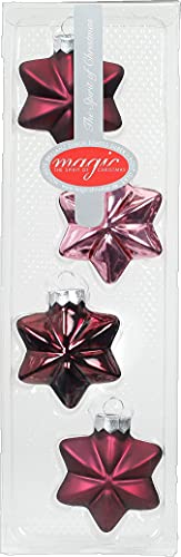 Inge-glas Magic, Formenset, echtes Glas, innen versilbert, außen lackiert (Sterne, Berry Kiss, 2) von Inge-glas