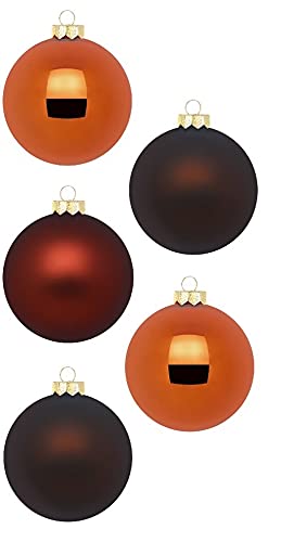 Weihnachtsbaumkugeln-Inge Glas-Braun Mix-Shiny Chestnut-6cm-20 Stück von Inge-glas