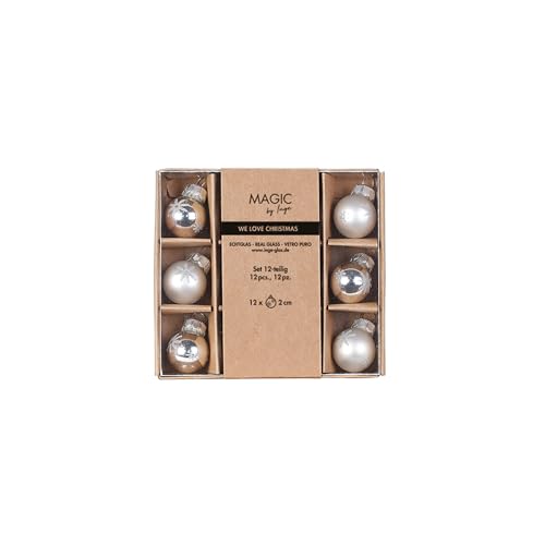 Weihnachtskugeln Glas 2cm 12er Set - Glitzer Schneeflocken Motiv - Kleine Christbaumkugeln Weihnachtsbaumkugeln für Weihnachten - Christbaumschmuck & Weihnachtsbaumschmuck Silber - Frosty Silver Weihnachtskugeln Glas 2cm 12er Set - Glitzer Schneeflocken Motiv - Kleine Christbaumkugeln Weihnachtsbaumkugeln für Weihnachten - Christbaumschmuck & Weihnachtsbaumschmuck Silber - Frosty Silver von Inge-glas