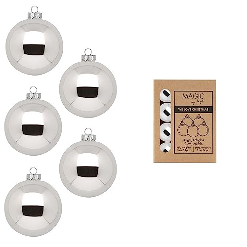 Weihnachtskugeln Glas 3cm x 24 Stück in Kartonbox Christbaumkugeln klein Silber Glanz Shiny Silver Weihnachtskugeln Glas 3cm x 24 Stück in Kartonbox Christbaumkugeln klein Silber Glanz Shiny Silver von Inge-glas