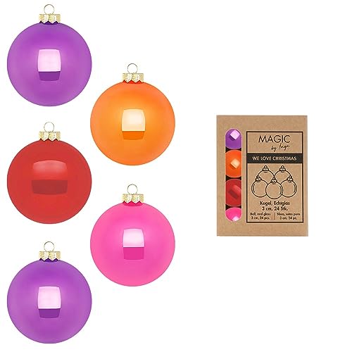 Weihnachtskugeln Glas 3cm x 24 Stück in Kartonbox Christbaumkugeln klein bunt Mix Party Time Weihnachtskugeln Glas 3cm x 24 Stück in Kartonbox Christbaumkugeln klein bunt Mix Party Time von Inge-glas