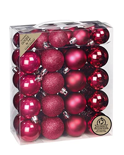 Weihnachtskugeln Kunststoff 4cm - 5cm 44er Set Christbaumkugeln (Berry Kiss) von Inge-glas