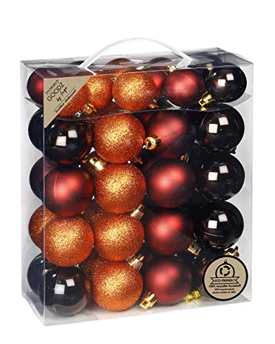 Weihnachtskugeln Kunststoff 4cm - 5cm 44er Set Christbaumkugeln (Flame Mix) von Inge-glas