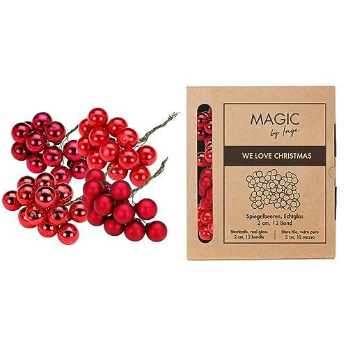 Weihnachtskugeln am Draht Glas 2cm x 144 Stück Spiegelbeeren in Kartonbox rot Mix Ruby Red Weihnachtskugeln am Draht Glas 2cm x 144 Stück Spiegelbeeren in Kartonbox rot Mix Ruby Red von Inge-glas