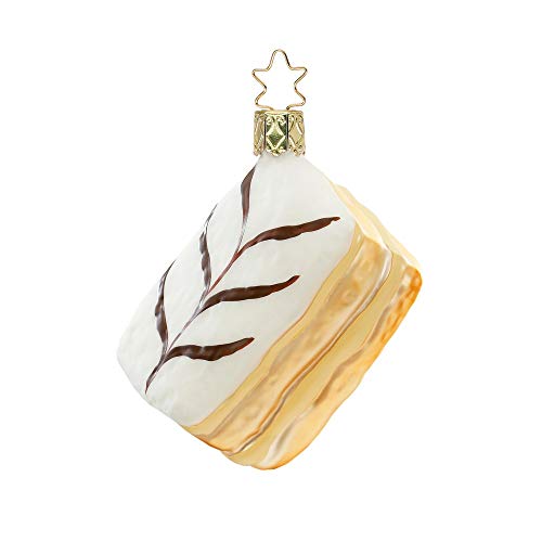 Christbaumschmuck Christbaumhänger Inge-Glas mit Sternenkrönchen, handbemalt und mundgeblasen, Napoleon-Schnitte, 7.5 cm von Ingeglas