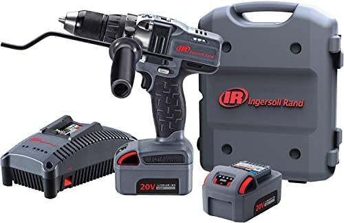 Ingersoll Rand Akku Bohrmaschine/Schrauber D5140-K22-EU, 1/2-Zoll 20V, 2x BL2022 Li-Ion-Akkus 5,0 Ah und Ladegerät in 1 Tragekoffer von Ingersoll-Rand