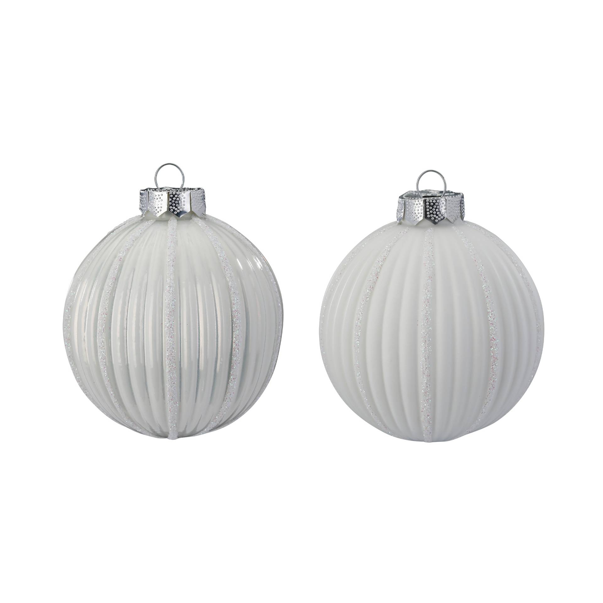 Kugel 10cm in Farbe Pure White () von Inges Christmas Decor