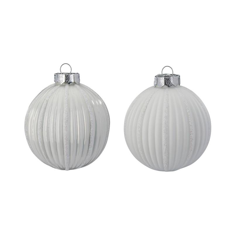 Kugel 10cm in Farbe Pure White () von Inges Christmas Decor