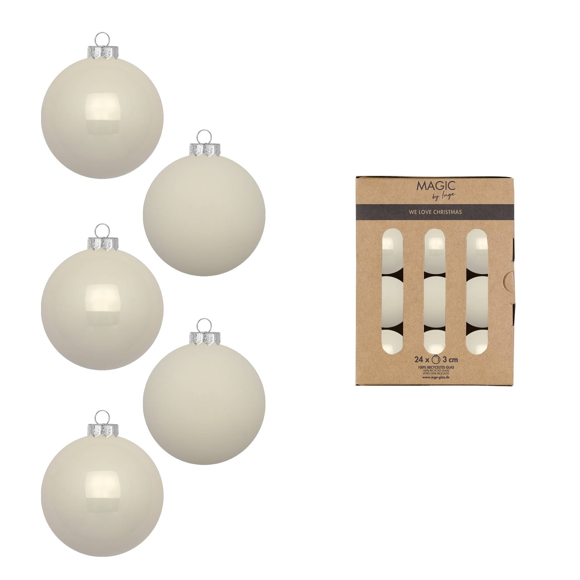 Kugel 3cm in Farbe Blanched Almond () von Inges Christmas Decor