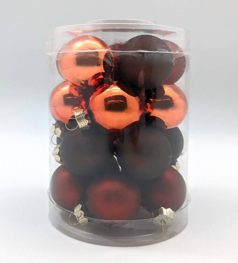 Kugel 3cm in Farbe Shiny Chestnut (28 Stück/Box) von Inges Christmas Decor