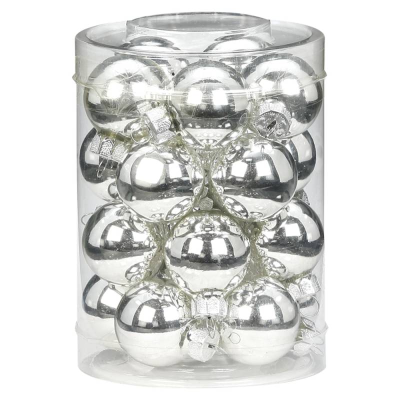 Kugel 3cm in Farbe Shiny Silver (20 Stück/Box) von Inges Christmas Decor