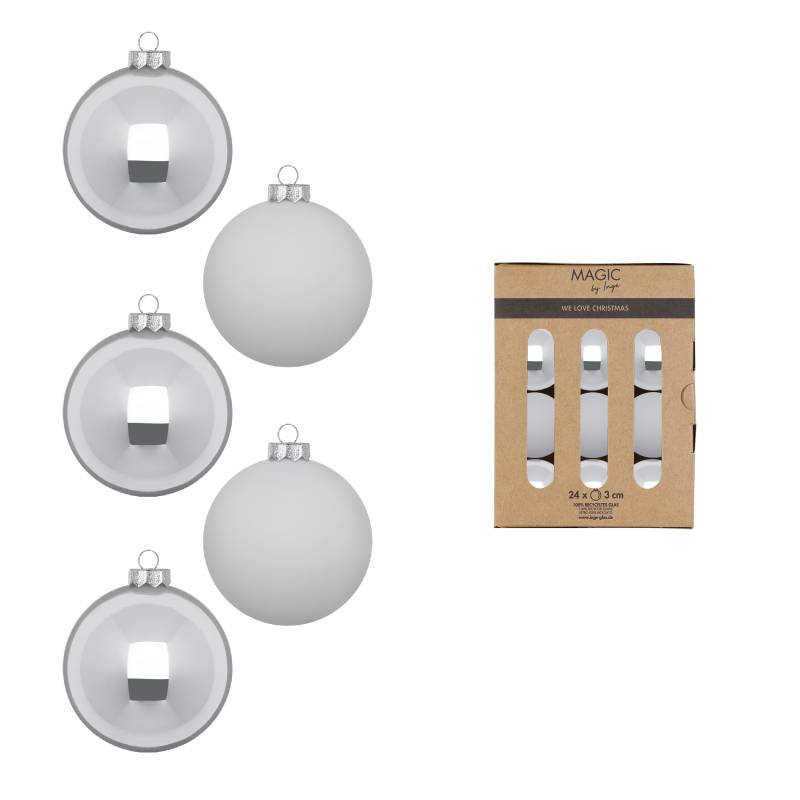 Kugel 3cm in Farbe Snowy Clouds () von Inges Christmas Decor