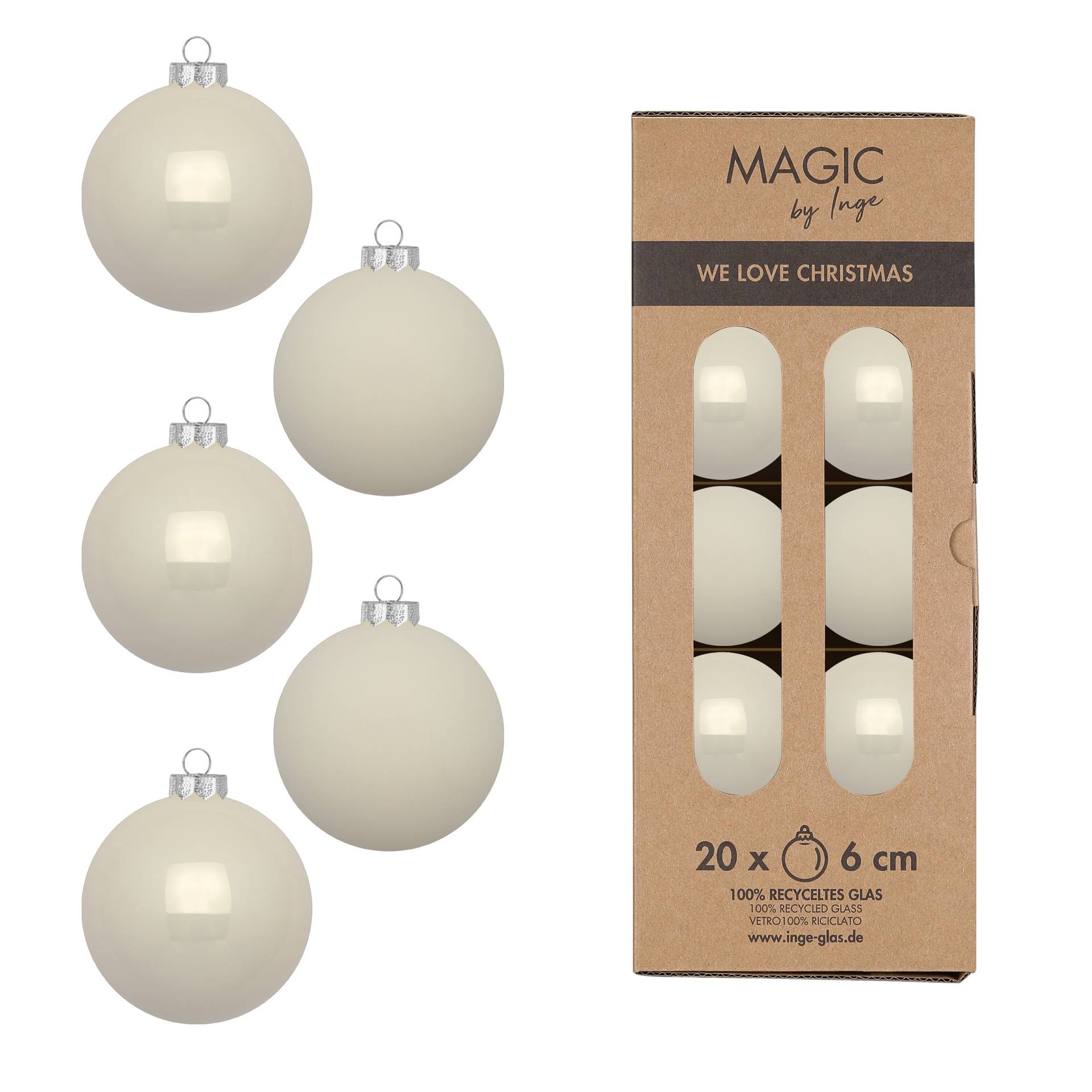 Kugel 6cm in Farbe Blanched Almond () von Inges Christmas Decor