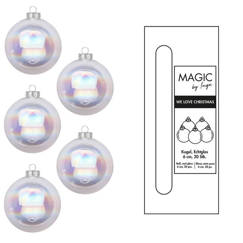 Kugel 6cm in Farbe Dazzling Whisper (20 Stück/Box) von Inges Christmas Decor