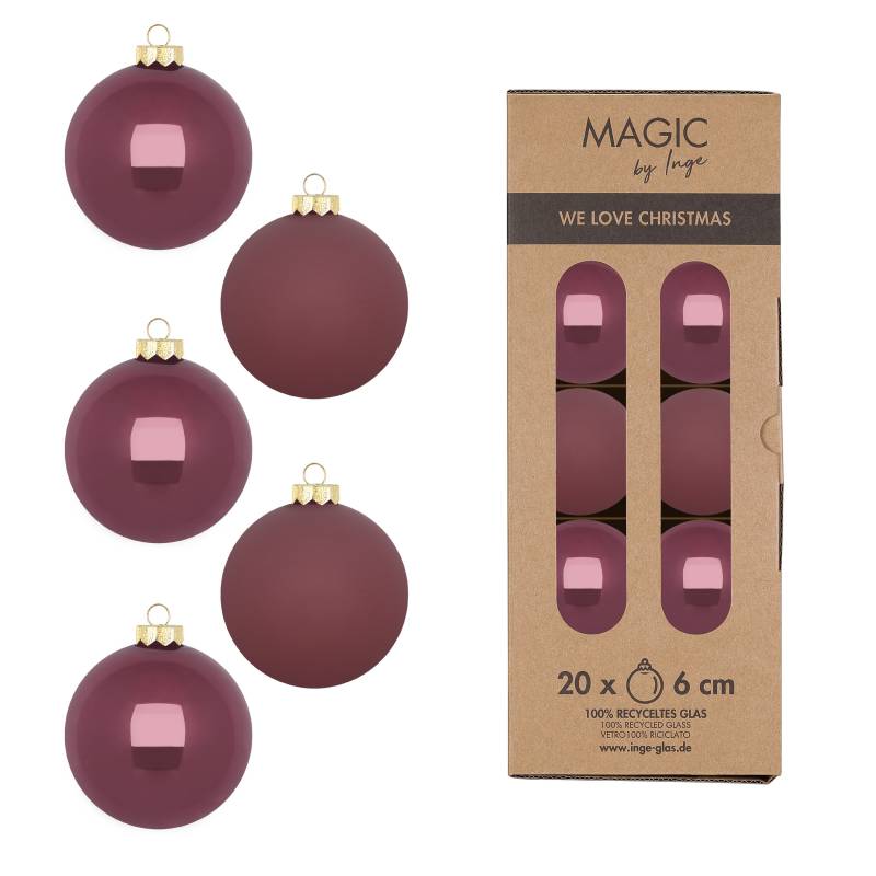 Kugel 6cm in Farbe Dusty Rose () von Inges Christmas Decor