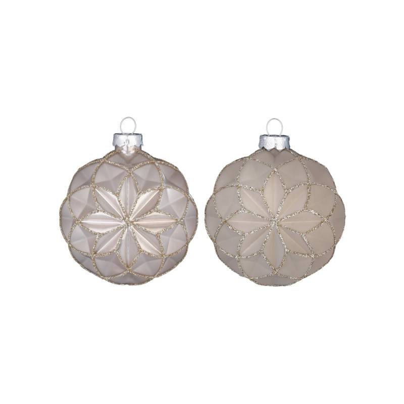 Kugel 8cm in Farbe Fine Alabaster () von Inges Christmas Decor