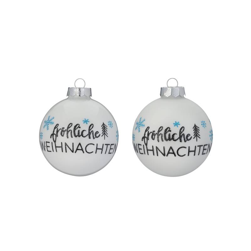 Kugel 8cm in Farbe Pure White () von Inges Christmas Decor