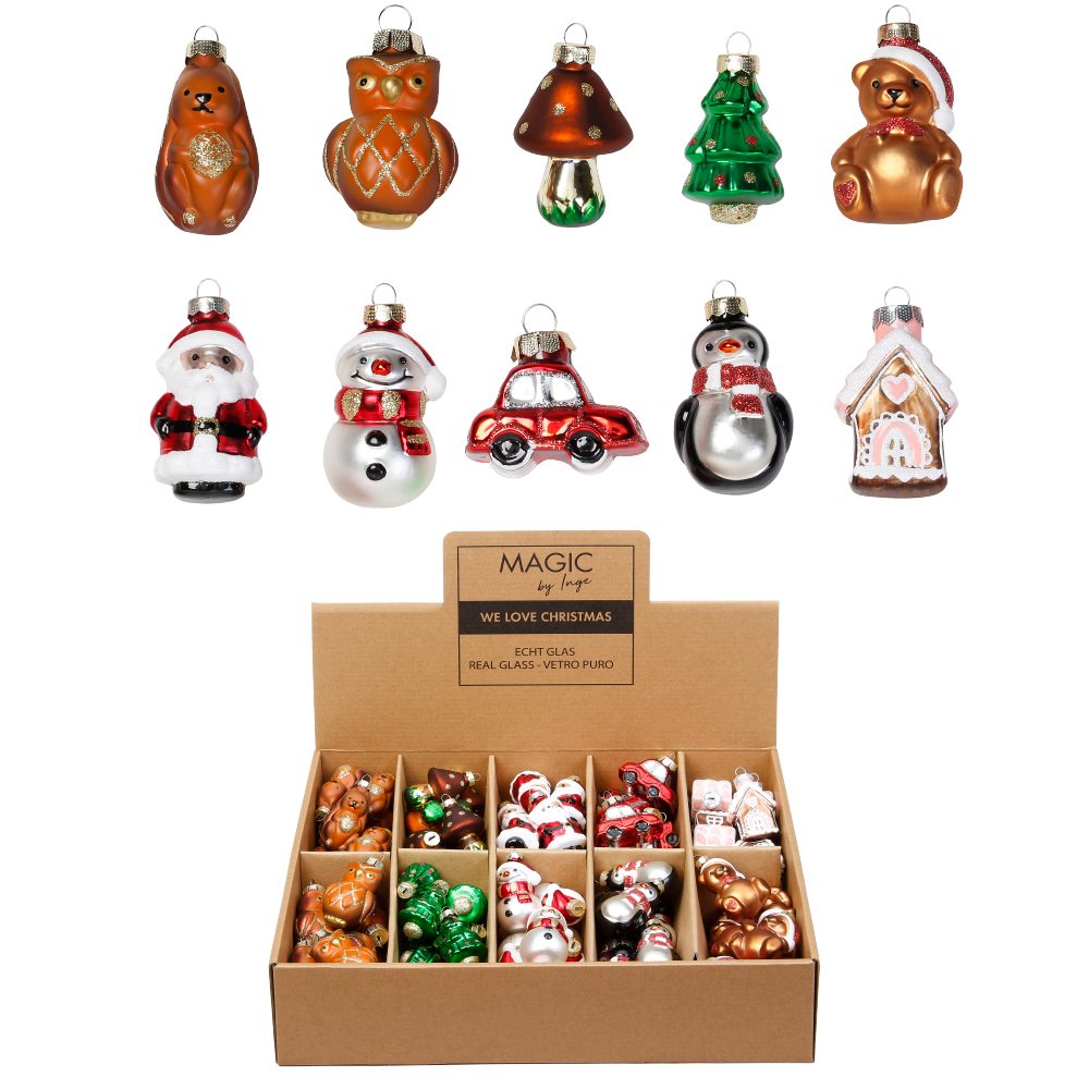 Mini Ornamente  4.5-5.5 cm in Farbe Xmas () von Inges Christmas Decor