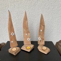 Weihnachtliche Kerzenständer Für Teelichter, Dekoration, Geschenk, Holzdekoration von IngesHolzZauber