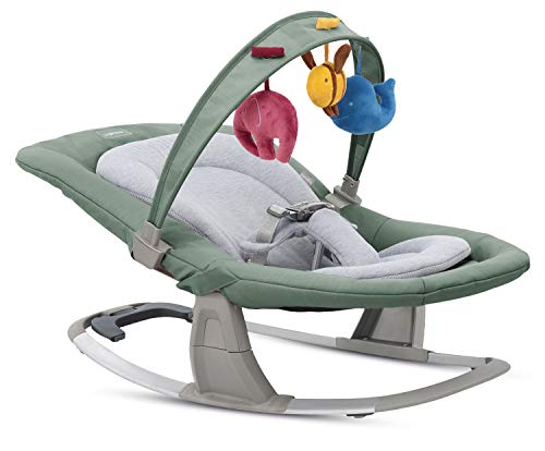 Inglesina Lounge Musikalische Babyliege, Mint, Von Geburt bis 9 Kg, Entspannende Schaukelbewegung, Verstellbar, Sicherheitsgurt, 22 x 47 x 85 cm; 2 kg von Inglesina