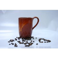 Milchkaffeetasse in Rot Ca. 400Ml von IngolfHermannKeramik