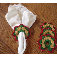 Gehäkelte Serviettenringe 4Er Set von IngridstreasuresShop