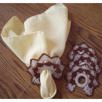 Häkeln Serviettenringe Set Von 4 Häkeln Serviettenringe Set Von 4 von IngridstreasuresShop