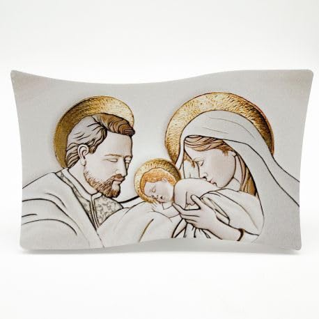 Ingrosso e Risparmio Bonboniere Taufe 1 Stück Bild Heiliges Heiliges Holz mit Heiliger Familie in Goldton Hochzeit Kommunion Konfirmation Made in Italy Ikone Gravur (Größe 1 - Gold) von Ingrosso e Risparmio