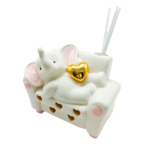 Ingrosso e Risparmio Gastgeschenk Taufe Mädchen 1 Stück Lufterfrischer Elefant auf Sofa mit LED-Licht Harz Details Rosa Mädchen Geburt Weiblich Günstig elegant von Ingrosso e Risparmio