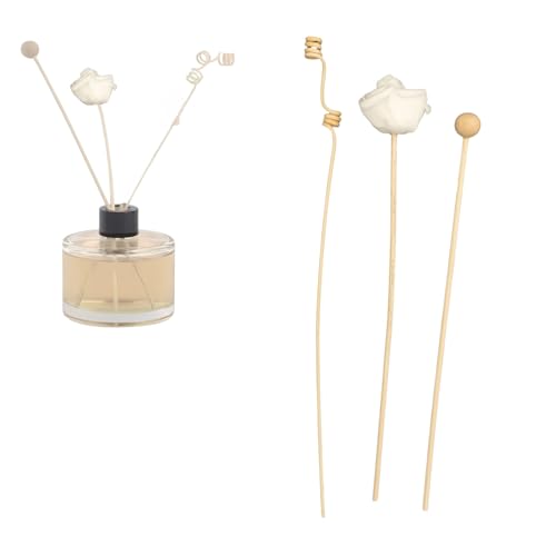 Ingrosso e Risparmio Set mit 15 Stäbchen aus Naturholz, 3 Formen, Ersatz für Duft- oder Öl-Diffusor, für Zuhause, Büro, elegant, wiederverwendbar von Ingrosso e Risparmio