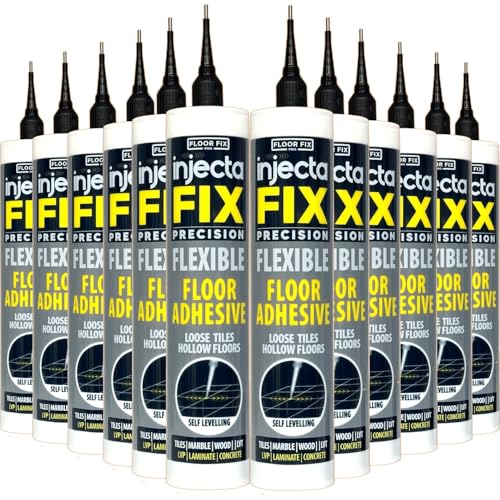 Injectafix Precision 300 ml – Starker, selbstnivellierender, flexibler Kleber – Befestigt lose Fliesen und hohle Böden – Enthält eine einstellbare Präzisionsspitze (2 mm) (1) (12) von Injectafix