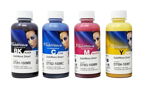 Ink Tec Sublinova Smart DTI Sublimationstinten 100 ml 4-Farben-Set (C,M,Y,K) von Ink Experts