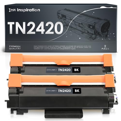 Ink Inspiration TN 2420 Toner Schwarz Ersatz für TN-2420 TN2410 Kompatibel für Brother HL-L2350DW HL-L2375DW MFC-L2710DN MFC-L2750DW DCP-L2530DW | 2er-Pack von Ink Inspiration