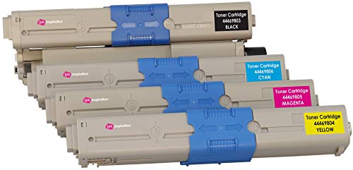 4er Set Premium Toner kompatibel für Oki C310dn C330dn C510dn C511dn C530dn C531dn MC361 MC361dn MC362dn MC561 MC561dn MC562dn | Schwarz 3.500 Seiten & Color je 2.000 Seiten von Ink Inspiration