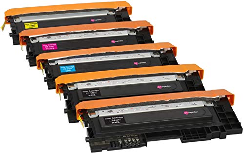 5er Set Premium Toner kompatibel für Samsung Xpress SL C410W C460FW C460W C467W CLP-360 CLP-365 CLP-365W CLX-3305 CLX-3305FN CLX-3305W CLT-406S | Schwarz 1.500 Seiten & Color je 1.000 Seiten von Ink Inspiration