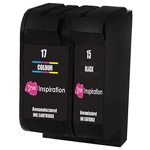Ink Inspiration® 2 Premium Druckerpatronen Ersatz für HP 15 17 Deskjet 816c 825c 827 840c 841c 842c 843c 845c 845cvr 848c | hohe Kapazität von Ink Inspiration