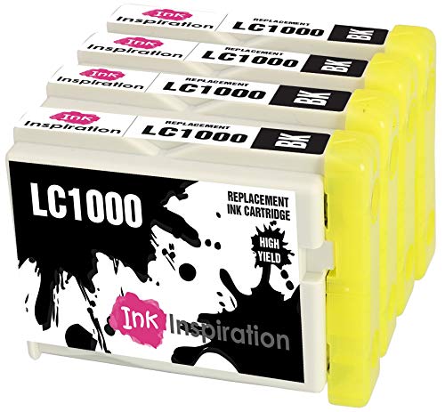 Ink Inspiration® Ersatz für Brother LC1000 LC-1000BK Schwarz Druckerpatronen kompatibel mit Brother DCP-130C DCP-135C DCP-150C DCP-330C DCP-350C DCP-357C DCP-540CN DCP-560CN DCP-770CW MFC-235C 465CN von Ink Inspiration