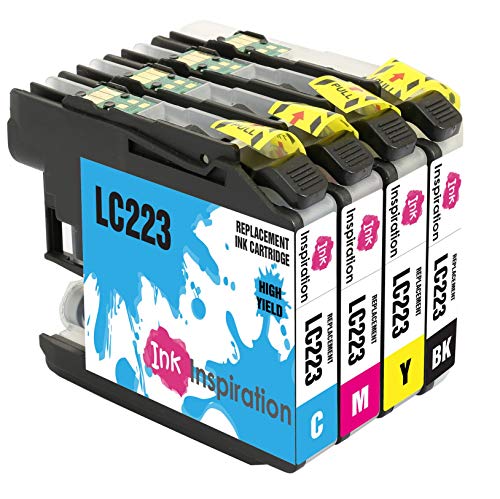 Ink Inspiration® Ersatz für Brother LC223 Druckerpatronen 4er-Pack, kompatibel mit Brother DCP-J4120DW MFC-J5320DW MFC-J5620DW MFC-J4420DW MFC-J4620DW MFC-J4625DW MFC-J680DW MFC-J5720DW MFC-J480DW von Ink Inspiration