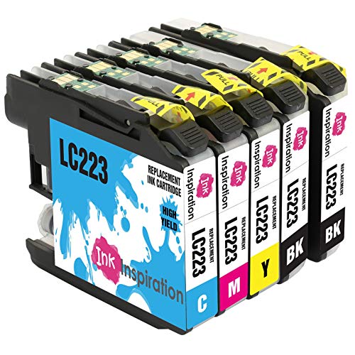 Ink Inspiration® Ersatz für Brother LC223 Druckerpatronen 5er-Pack, kompatibel mit Brother DCP-J4120DW MFC-J5320DW MFC-J5620DW MFC-J4420DW MFC-J4620DW MFC-J4625DW MFC-J680DW MFC-J5720DW MFC-J480DW von Ink Inspiration