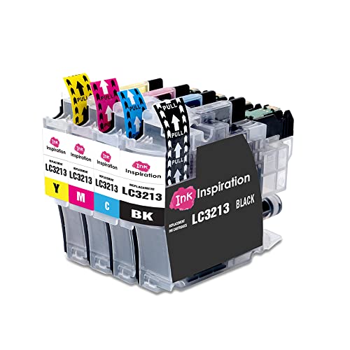 Ink Inspiration® Ersatz für Brother LC3213 Druckerpatronen 4er-Pack, kompatibel mit Brother DCP-J572DW DCP-J774DW MFC-J895DW MFC-J497DW MFC-J890DW DCP-J772DW MFC-J491DW, Schwarz/Cyan/Magenta/Gelb von Ink Inspiration