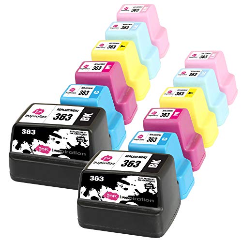 Ink Inspiration® Ersatz für HP 363 Druckerpatronen 12er-Pack, kompatibel mit HP Photosmart C7280 C8180 C5180 C6180 C6280 C7180 3310 3210 3110 8250 D6160 D7160 D7260 D7460 von Ink Inspiration